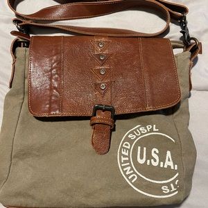 Myra Bag: Upcycled Canvas Shoulder Bag